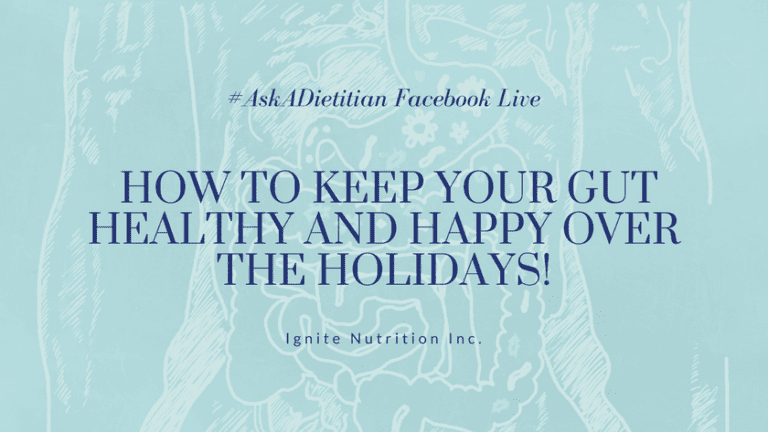 Let's talk about how to keep your gut healthy and happy over the holiday season. Those with IBS know how hard it is to manage symptoms over the holidays. I give my top 5 tips on exactly how to manage your symptoms and enjoy the holiday season without stress! | Andrea Hardy registered dietitian and gut health expert from Calgary Alberta