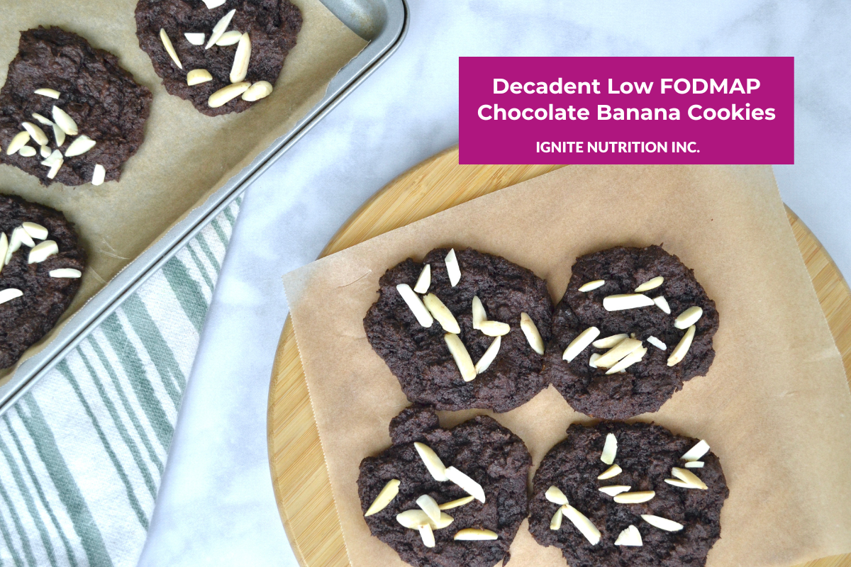 Decadent Low FODMAP Chocolate Banana Cookies - Ignite Nutrition