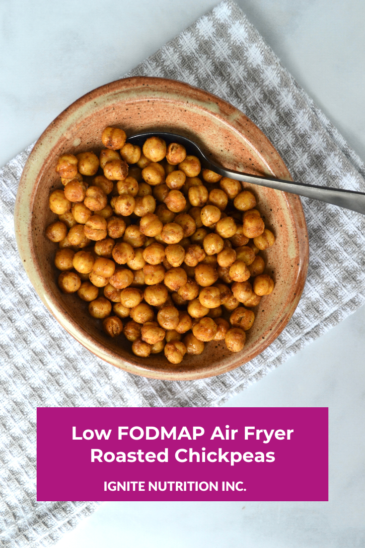 Low FODMAP Air Fryer Roasted Chickpeas Ignite Nutrition